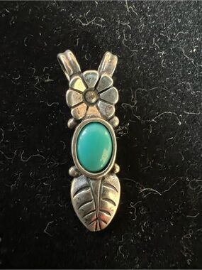 Carolyn Pollack vintage Sterling silver turquoise pendant